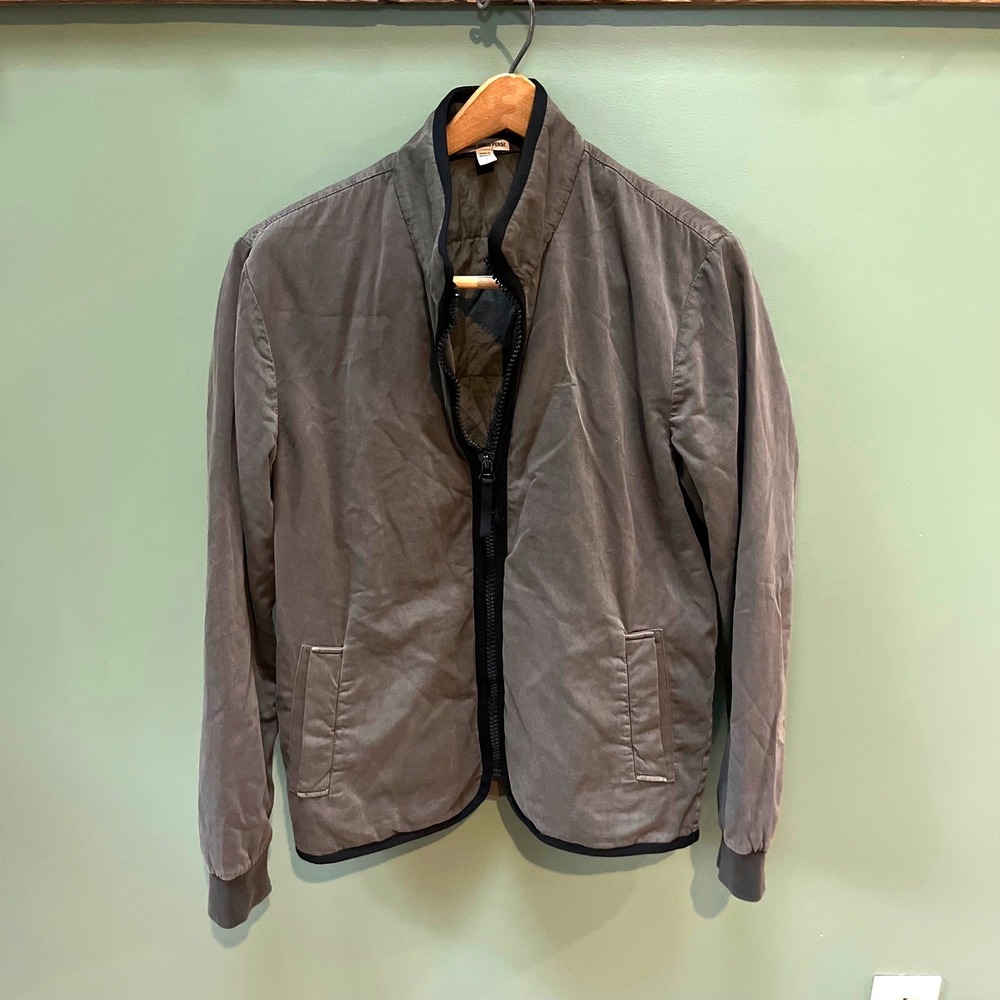 James Perse Standard Men's Olive Zip Up Bomber Jacket Size‎ 1  (Small)
